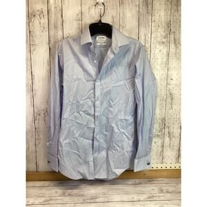 T.M. Lewin Men's Long Sleeve Button Down Shirt Super Fitted XL